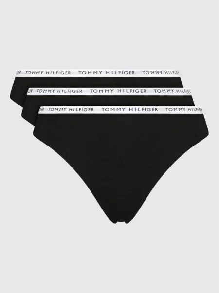Tommy Hilfiger Underwear Tanga 3 darab fekete