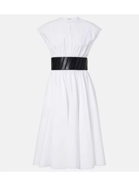 Sukienka midi Alaïa do kolan garniturowa biała
