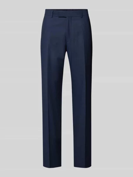 Spodnie do garnituru o kroju slim fit w kant model ‘Melwin’ Strellson granatowe
