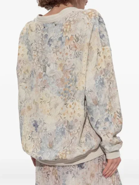 Cardigan Golden Goose cu paiete cu model floral auriu
