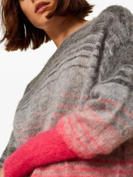 Pulover Twinset cu dungi gri