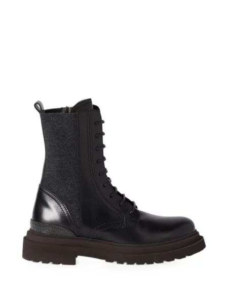 Botine Brunello Cucinelli de lână negru
