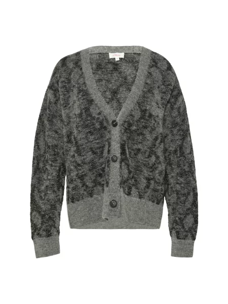 Kardigan S.oliver z nadrukiem szary