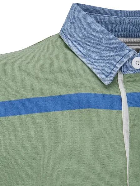 Polo Gramicci cu dungi verde