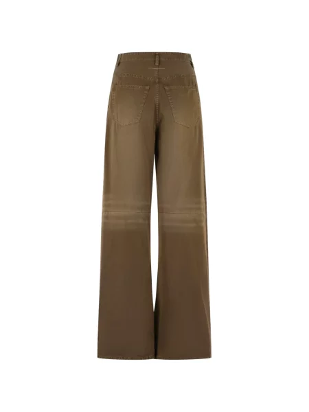Blugi drepți Mm6 Maison Margiela maro