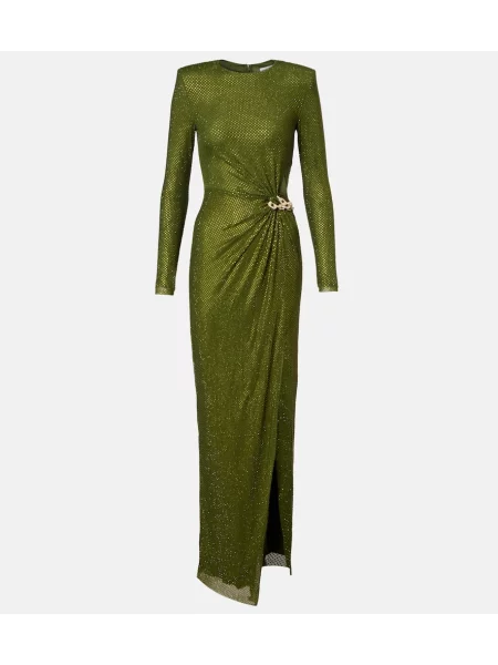 Rochie Self-portrait din jerseu verde