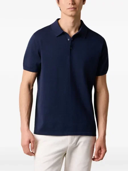 Tricou polo Brooks Brothers tricotate albastru