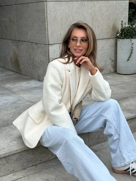 Блейзер Milirud молочний бавовна/поліестер