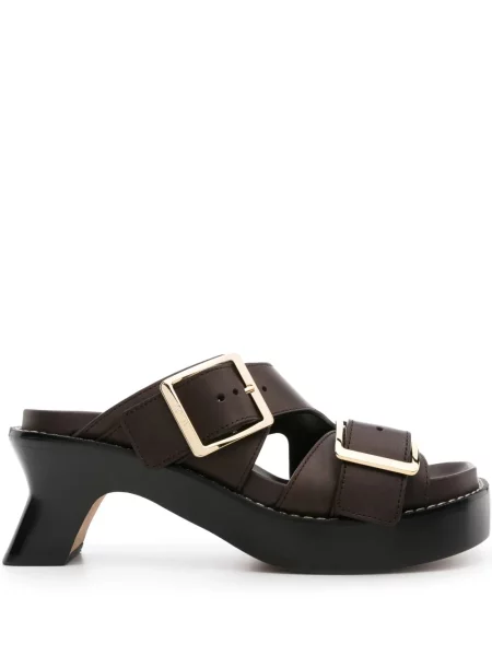 Papuci tip mules Loewe din piele maro