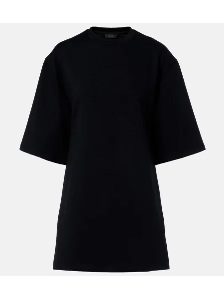 Rochie Wardrobe.nyc din jerseu cu spatele deschis negru