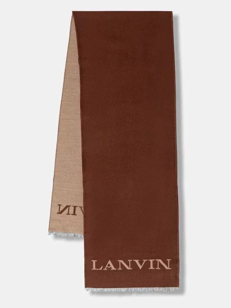 Fular Lanvin de lână maro