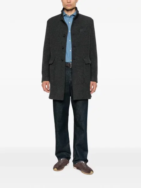 Palton Fay cu model herringbone gri