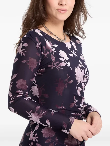 Rochie Desigual cu model floral cu imagine albastru