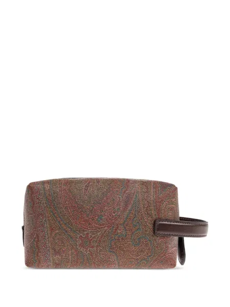 Geantă Etro cu model paisley maro