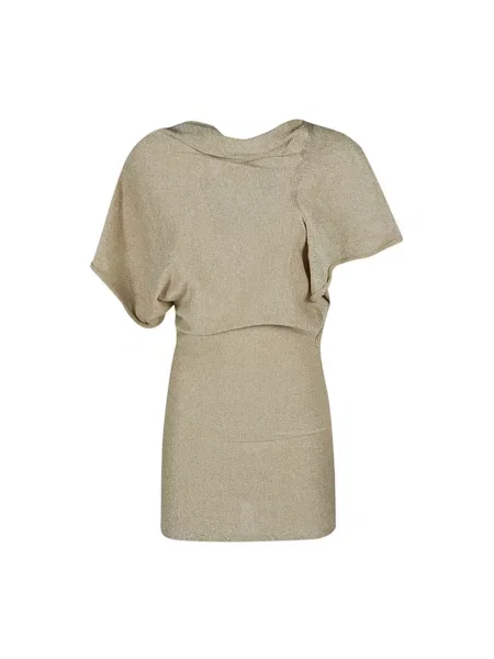 Krótka sukienka mini Circus Hotel beżowa