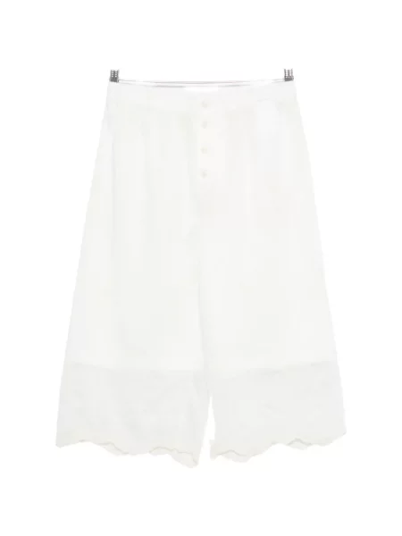 Szorty Our Legacy w kwiatki z falbankami białe