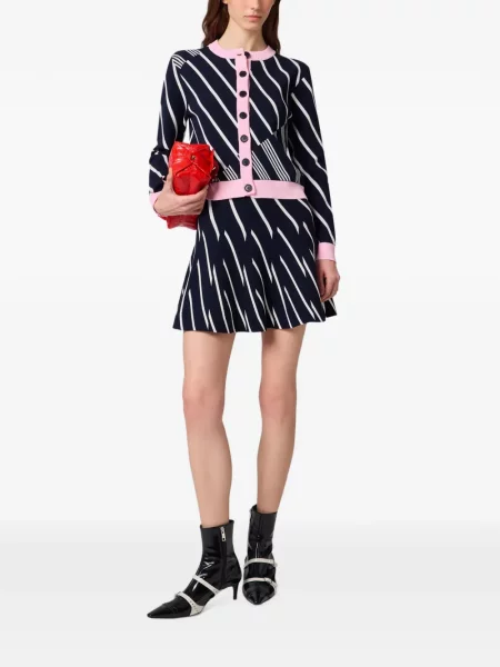 Fusta mini Msgm cu dungi albastru