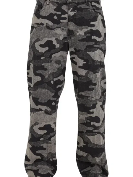 Urban Classics Džíny Laser šedá / světle šedá černá