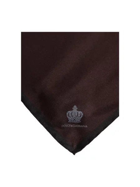 Jedwabna szal Dolce And Gabbana brązowa