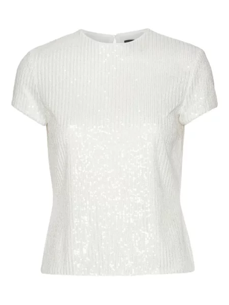 Tricou Rotate Birger Christensen cu paiete alb