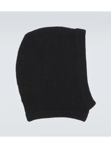 Căciulă Rick Owens de lână cu glugă negru