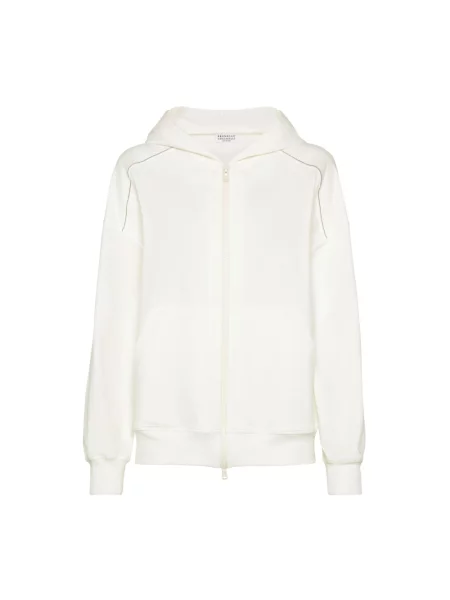 Bluza rozpinana Brunello Cucinelli biała