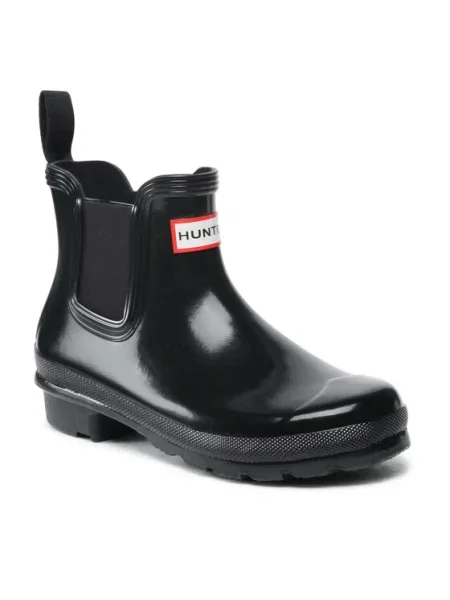 Hunter Cizme de cauciuc Original Chelsea Gloss negru