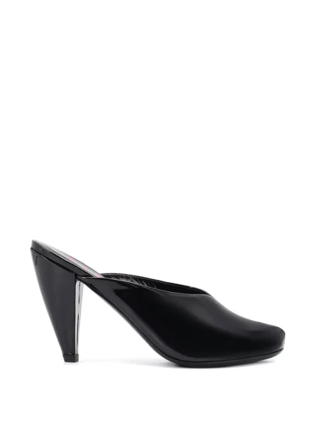 Papuci tip mules Jude din piele de lac negru