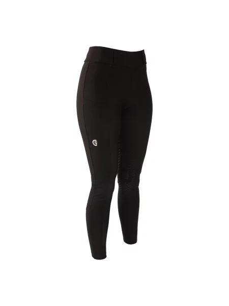 Legginsy jeździeckie z gripem na kolanach dla kobiet Kentucky Horsewear Classic czarne