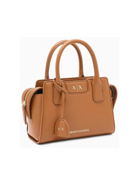 Geantă shopper Armani Exchange maro