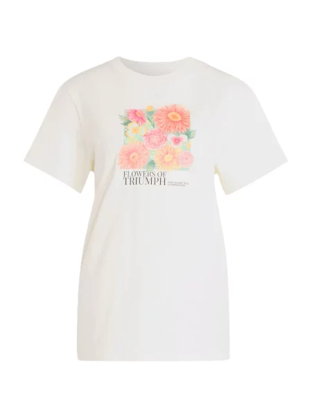 ADIDAS SPORTSWEAR Tricou funcțional Floral verde jad / portocaliu / negru alb