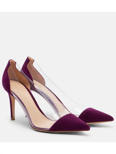 Salonarji Gianvito Rossi iz semiša vijolična