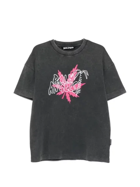 Tricou Palm Angels cu imagine gri