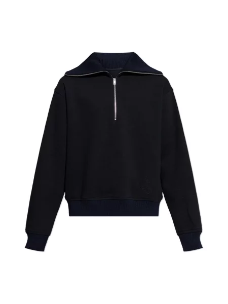 Bluza sportowa Jil Sander z logo czarna