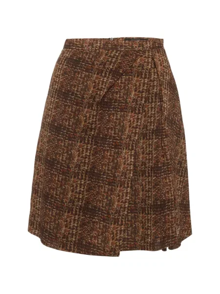 Fusta mini Weekend Max Mara în carouri maro