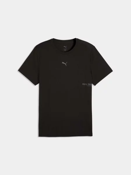 Спортивна футболка PUMA M Cloudspun Branded Tee комбінований верх чорний