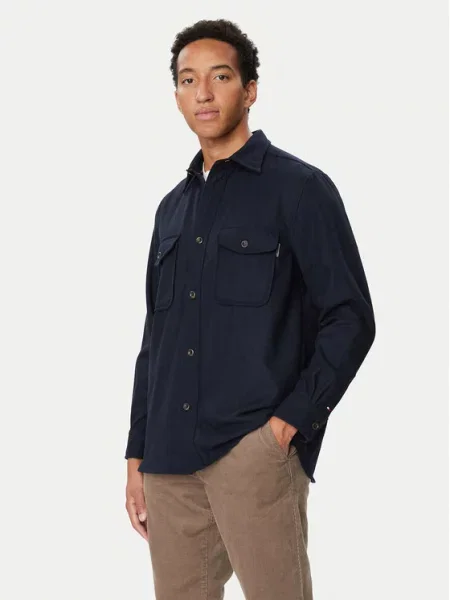 Tommy Hilfiger Jachetă cămașă Classic Bleumarin
