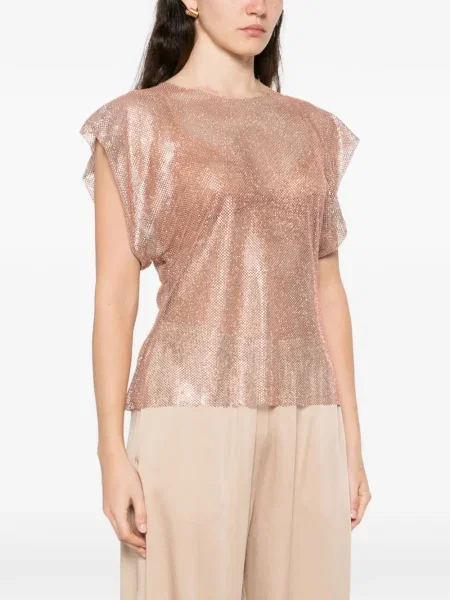 Top Alberta Ferretti cu paiete roz