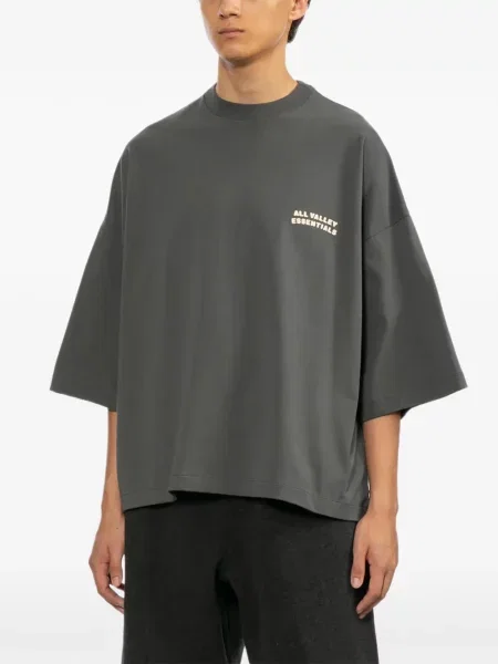 Scurt tricou Essentials cu imagine gri