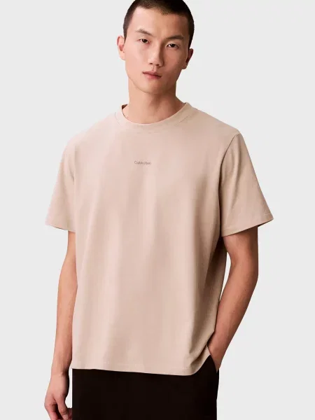 Стрейчева футболка Calvin Klein бежева