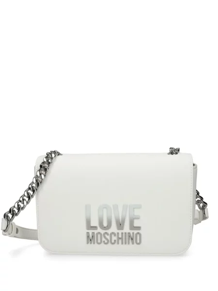 Geanta crossbody Love Moschino alb