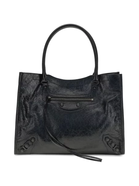 Geantă shopper Balenciaga din piele albastru