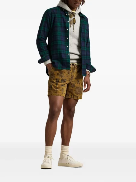 Μικρός κασκέτο Polo Ralph Lauren με χαμηλή μέση υφαίνω διαγωνίως πράσινο
