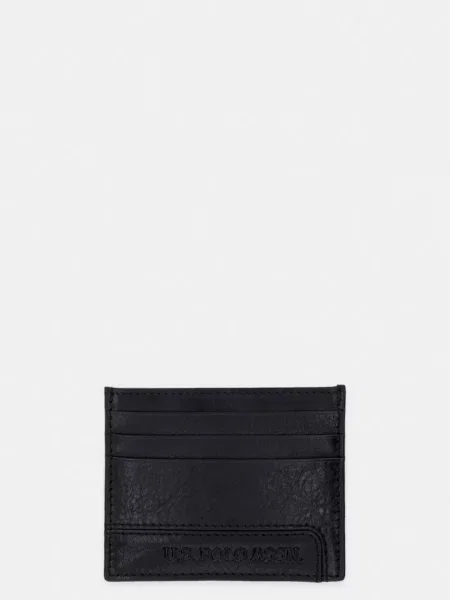 Usnjen etui za kartice U.S. Polo Assn. GORDON črna