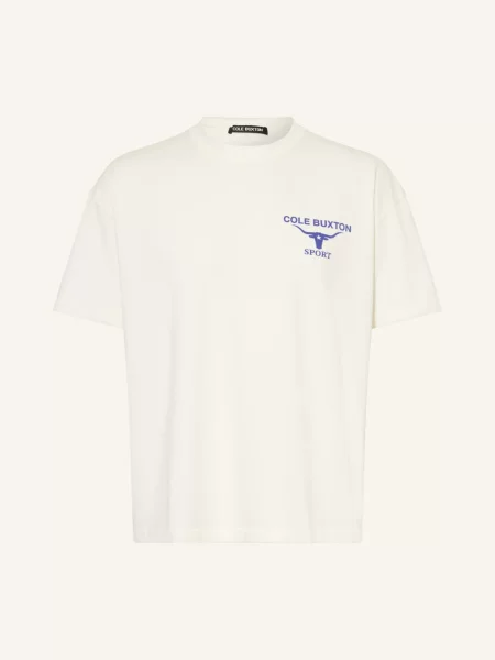 Cole Buxton Tričko Longhorn krémová / tmavě modrá