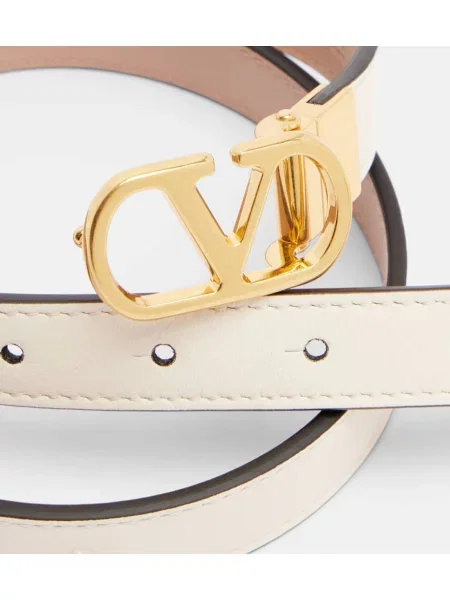 Curea Valentino Garavani din piele reversibilă alb