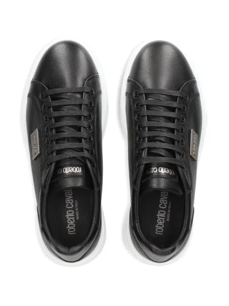 Sneakerși Roberto Cavalli din piele negru