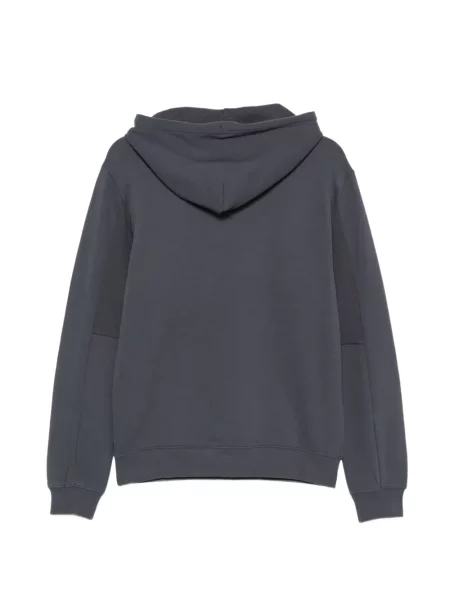 Hanorac cu glugă Ea7 Emporio Armani cu imagine cu cordon gri