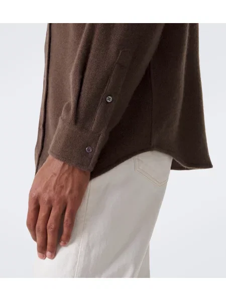 Cămașă God's True Cashmere din cașmir maro