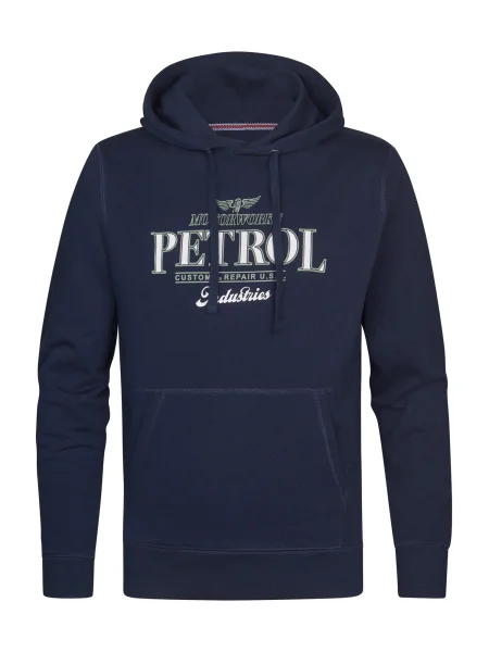 Petrol Industries Mikina námořnická modř / pastelově zelená bílá